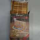 Glintoper Tic Tac Toe & 4 in a Row Tables Game Set, Classic Board Line Up 4 for Living Room Rustic Table Decor and Use as Game Top Wood Guest Room Decor Strategy Board Games for Families
