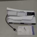 PS5/Slim/Pro Horizontal Stand with Cooling Fan & Charger for Original & Edge Controllers, Scalable Design PS5 Accessories Base with EVA Foams for All PS 5 Disc & Digital, PS 5 Sideways Stand White