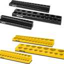 HURRICANE Magnetic Socket Organizer Set, 6 Piece Socket Holder Set Includes 1/4", 3/8", 1/2" Drive Metric SAE Socket Trays