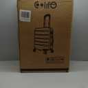 Coolife Luggage Expandable(only 28") Suitcase PC+ABS Spinner Built-In TSA lock 20in 24in 28in Carry on (Caribbean Blue., L(28in).)