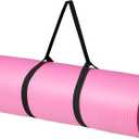 Amazon Basics 1/2 Inch Extra Thick Exercise Yoga Mat with Carrying Strap, Cushioned Support, for Fitness and Gym Workouts (Pink)