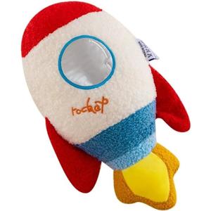 13.7 inch Rocket Shape Plush Toys Pillow, Rocket Ship Stuffed Plush Doll,Living Room Sofa Bedroom Decorative Children's Birthday Gift