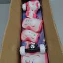 Honoson 7 Pcs Skateboard for Toddlers Beginners Knee Elbow Pads Wrist Guards Gear Set, Age 6-10 Kids 24 x 6"