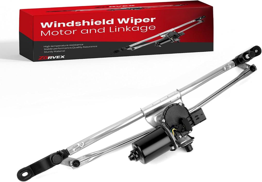 Front Windshield Wiper Motor & Transmission Linkage Assembly fits for 2007-2017 Jeep Wrangler & 2018 Jeep Wrangler JK [5Pins] - Replaces 602-105AS 55077859AB