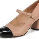 Naturalizer Womens Lovable Cap Toe Mary Jane Pump Taupe Beige 5 M