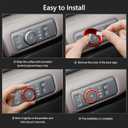 for Ford Explorer Accessories Car Button Cover for Audio Headlight Knobs 2020 2021 2022 2023 2024 Aluminum Alloy Knob Trim Red 3 Pcs