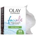 Olay Eye Makeup Remover Wipes, Daily Facials Gentle Face Cleanser for Sensitive Skin, Alcoholand Fragrance Free, Soft Face Wash Towels, Travel Essentials for Women, Dry Cloths, 99 ct (3 X 33ct)