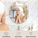 Bathroom Mirrors for Over Sink, Round Frameless Mirrors for Wall, 23.5x27.5 Inch Beveled Bathroom Mirror, Bathroom Vanity Circle Mirror for Bedroom Living Room Entryway Home Decor