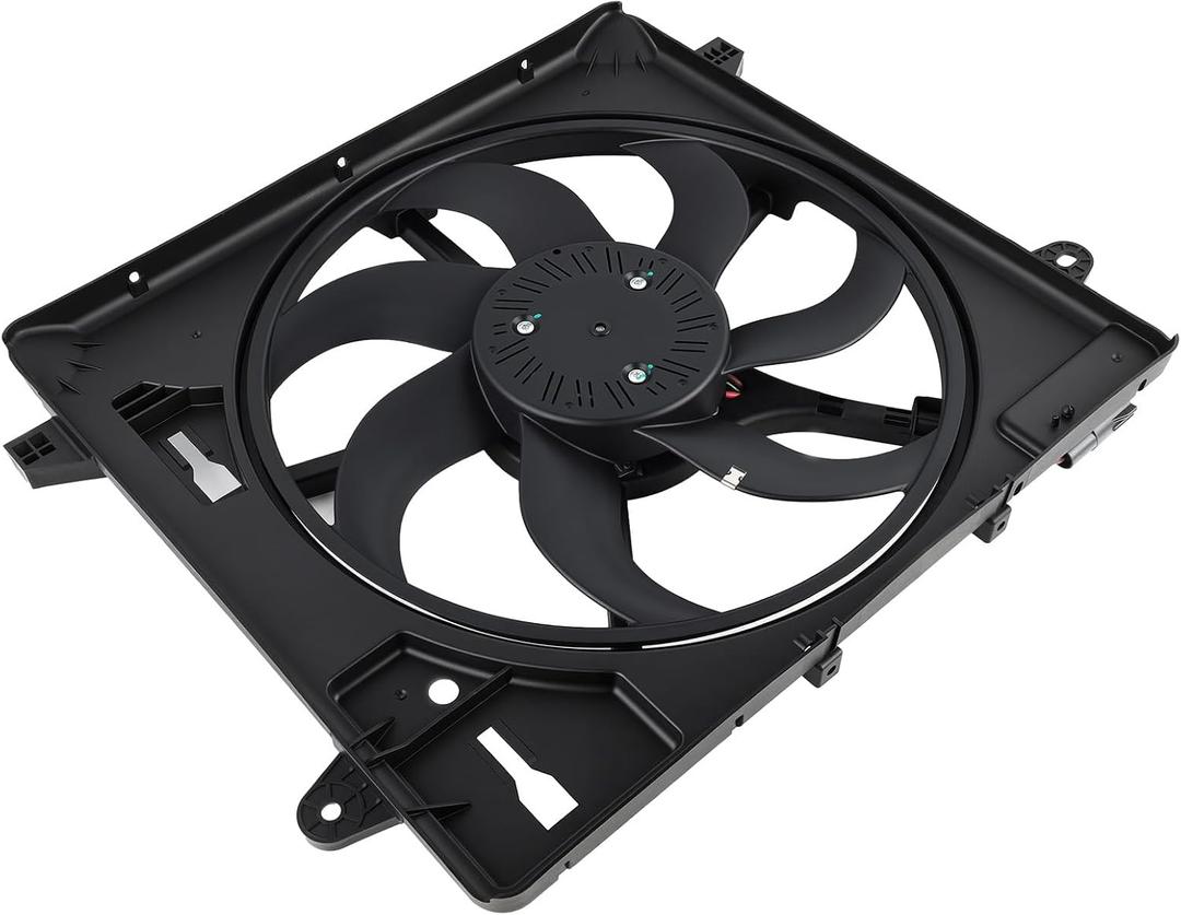 621-601 Engine Cooling Radiator Fan Assembly Fit for Jeep Wrangler 3.6L 2012-2017 Wrangler JK 3.6L 2018 Replace 68143894AB 68143894AA 6010277 624080 CF13078