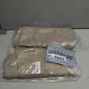 LAMIT Linen Full Blackout Window Curtains for Bedroom, 54 Inches Thermal Farmhouse Curtains Back Tab and Rod Pocket Privacy Protected Burlap Panels with White Liner, 2 Panels, 52 x 54 Inch, Taupe