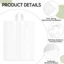 100 Pcs 14" x 11.5" x 12" Half Tray Catering Bags, Takeout Bags, Bulk Catering Bag for Food Delivery with Cardboard Bottom and Soft Loop Handles for Restaurant, Retail, Business