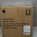 MaxWorks 50830 Collapsible Black Rolling Folding Dolly Cart for Teachers - Multi-Functional Teacher Dolly with Extra Storage, Durable Wheels, and Easy-to-Fold Design for Classroom, Office, Shopping