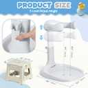Orzbow Baby Shower Stand, Collapsible Baby Bath Stand with Foldable Chair, Adjustable Height Toddler Shower Standing Support for Infant 6-36 Months, Anti-Slip Base, Easy-Use, Gray