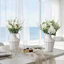 4 Kinds 55PCS Silk Hydrangea Artificial Flowers Eucalyptus Stems, Fake Flower Suitable for Vase Bedroom Kitchen Decor Home Party Table Wedding Decor DIY Floral Decoration