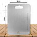 ROMAL 304 Stainless Steel Cutting Board | 17x11" Double Sided, Scratch Free, Food Grade Stainless Steel Cutting Boards for Kitchen | Meats, Fruits, & Vegetables | Dishwasher Safe Metal Cutting Board, Large