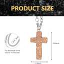 Car Hanging Ornament, Bling Cross Shiny Personality Decorative Rearview Mirror Pendant, Rust-proof and Fade-proof Stainless Steel Multifunctional Charms for Backpacks, for Most Cars (Gold)