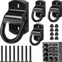 1/2" Heavy Duty Bolt-On Forged D Ring Tie-Down Anchors, 12000 lbs High Strength Capacity Trailers Trucks Bed Tie Downs Anchors for RV Trailer Truck Cargo Tie Downs, with Locking Bolts & Nuts