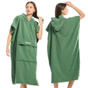 Surf Poncho Hoodie for Men Women Adult, Microfiber Wetsuit Changing Towel with Pocket, Quick Dry Water Absorbent for Surfing Swimming Bath Beach Pool Gym SPA Hot Springs (Olive Green)