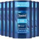 Suave Ocean Charge Men’s Antiperspirant Deodorant, All Day Marine & Driftwood Scent, for 48hr Odor & Wetness Protection, 2.7oz, Only 6 Pack