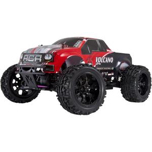 Redcat Racing Volcano EPX 1/10 Scale Electric RC Monster Truck 4WD RC Truck with 2.4GHz Radio, Waterproof Electronics, 19T Brushed 550 Motor, Battery & Charger, Red