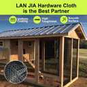 Black Hardware Cloth 48'' x 50' 1/2 inch Mesh 19 Gauge - PVC Coating Wire Mesh Rolls Vinyl Coated Wire Fence Roll Garden Fencing Chicken Run Mesh Screen