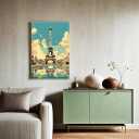 Lofenghome Paint by Number Kits for Adults, DIY Canvas Adults Craft Art Projects, World Landmarks Collection 6-Pack Famous Architecture Scenes for Adult Crafts