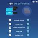 REVIX Ice Packs for Injuries Reusable, 2 Packs Hot & Cold Gel Ice Packs with PVC Cooling Design & Adjustable Strap, Flexible Therapy on Joints, Muscles, Shoulder, Back and Knee (10" x 5" Blue)