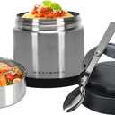Thermo for Hot Food 23.6OZ, Vacuum Insulated Food Jar for Adults, Stainless Steel Soup Thermo Wide Mouth Leakproof Lunch Containers with Spoon for School Office