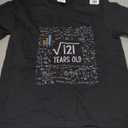 Square Root of 121 11th Birthday 11 Year Old Gifts Math Bday T-Shirt Small