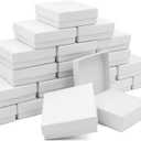 Cardboard Jewelry White Gift Boxes 20 Pack3.53.51 inches, its apply to displaying necklaces, rings, bracelets, earrings