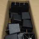 TURSTIN 16 Pack 4 Inch Furniture Legs Plastic Sofa Couch Legs Square Tapered Feet Sofa Legs with M8 T-Nuts Screws for Legs Sofas Chairs Cabinets Dressers Beds, Black