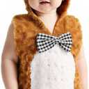 Halloween Baby Animal Plush Costume Kids Cartoon Onesie Pajamas Homewear Outfit Infants Jumpsuit (2-24, Bear)