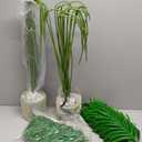 4ft 2pcs Large Artificial Plants Fake Palm Tree Tropical Palm Leaves Faux Palm Plants Tall Tree Indoor Real Touch Plastic Monstera Leaves for Home Garden Outdoor Office Decor (4ft/125cm-2pcs)