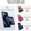 Maxdara for Motorola Razr 2025/2024 Magnetic Case, with [Hidden Kickstand] [Compatible with MagSafe] [Built-in Screen Protector] [Hinge Protection] Cover for Moto Razr 2025/2024, Black