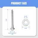 Hicarer 100 Pcs 3/8" x 3" Lag Bolts Kit Hex Head Lag Screws with Washers for Wood Hot Dip Galvanized Heavy Duty Screws Kit for Wood, Deck, Furniture, Boat Repair