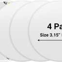 Door Stoppers for Wall  Clean and Dry Surface Required for Strong Adhesive, Sound Dampener Door Knob Wall Protector, Silicone Door Stop Bumpers Guard for Walls (4, Large -3.1")