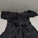 COCOPEAR Women's One Piece Flounce Swimsuit Off Shoulder Bathing Suit Tummy Control Swimdress Black.XL