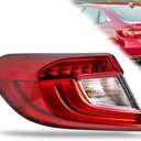 Tail Light Assembly Compatible With 2018-2022 Honda Accord Sedan Outer Left Driver Side LED Brake Talilight Replace 33500TVAA01