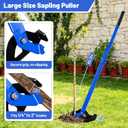 62" High-Leverage Tree Puller for to 2" Roots, Heavy-Duty Sapling Puller Tool Fully Uproots Trees, Shrubs, Vines and Thorns, Fit for Garden, Farm, Forestry, Widened Working Surface, Foldable Design