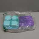 Canfanni 5 PCS Bento Snack Containers, Reusable 4 Compartment Divided Food Storage Containers, Divided Lunchable Container for School, Work and Travel (Multicolor)