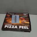 Pizza Peel Aluminum Pizza Spatula, Mooues 12 inch Metal Pizza Paddle(12"x 14")with Rocker Cutter Foldable Wood Handle, [Storage bag included], for Family Pizza Oven Baking Pizza, Dough, Bread & Pastry
