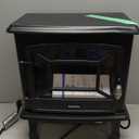 TURBRO Suburbs 20 in. Electric Fireplace Infrared Heater with Crackling Sound, Freestanding Fireplace Stove with Realistic Flame Effect, CSA Certified, Overheating Protection, Easy to Assemble, 1400W (Black)