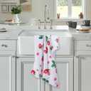 Qchengsan Kitchen Towels,2 Pack Dish Towels,Cute Strawberry Decor Tea Towels,18x26 Inch Spring Kitchen Hand Towel,Absorbent Reusable for Cleaning Home Decorative Housewarming