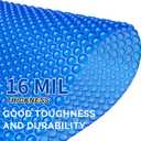 BigXwell Solar Pool Cover 10 ft Round, 16 Mil Heavy-Duty Bubble Blanket Retains Heat, Reduces Evaporation and Slows Heat Loss, for Above Ground, Inground Pools and Hot Tubs