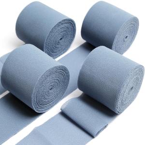 UpUDo 4 Rolls Chiffon Ribbon, 1.5" x 6Yd Dusty Blue Silk Ribbons, Smooth Edges for Wedding Invitations, Bridal Bouquets, DIY Crafts, Gift Wrapping, Holiday Decor UpUDo 4 Rolls Chiffon Ribbon, 1.5" x 6Yd Dusty Blue Silk Ribbons, Smooth Edges for Wedding Invitations, Bridal Bouquets, DIY Crafts, Gift Wrapping, Holiday Decor