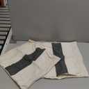 ZeeMart 2 Packs Cotton Boho Throw Pillow Covers 18x18 Inch Contrast/Charcoal, Soft Farmhouse Decorative Couch Pillow Cases Dark Grey Cushion Covers for Sofa Bed Living Room Home Decor