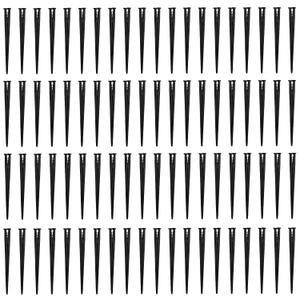 BOXOB 100pcs Drip Irrigation Support Stakes, Ideal for 1/4 Inch Tubing Drip Hold System Parts Supplies for Vegetable Flower Beds Lawn Indoor Outdoor Use