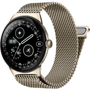 Milanese Mesh Metal Band Compatible with Google Pixel Watch 4/3 /2/1 41mm, Magnetic Stainless Steel Strap for Men Women