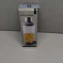 Rabbit 18 oz Glass Cocktail Shaker with Printed Measurements, Multi-Use Stainless Steel Topper with 1.5 oz Jigger Cap and Strainer, 3.94 x 3.54 x 9.06 IN