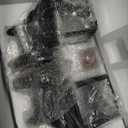 EDISHINE 2 Pack Outdoor Porch Light, Dusk to Dawn Exterior Lighting Fixtures, Modern Outdoor Wall Lights Fixture, Clear Water Ripple Glass, Anti-Rust Waterproof for Front Door Garage Patio, Black